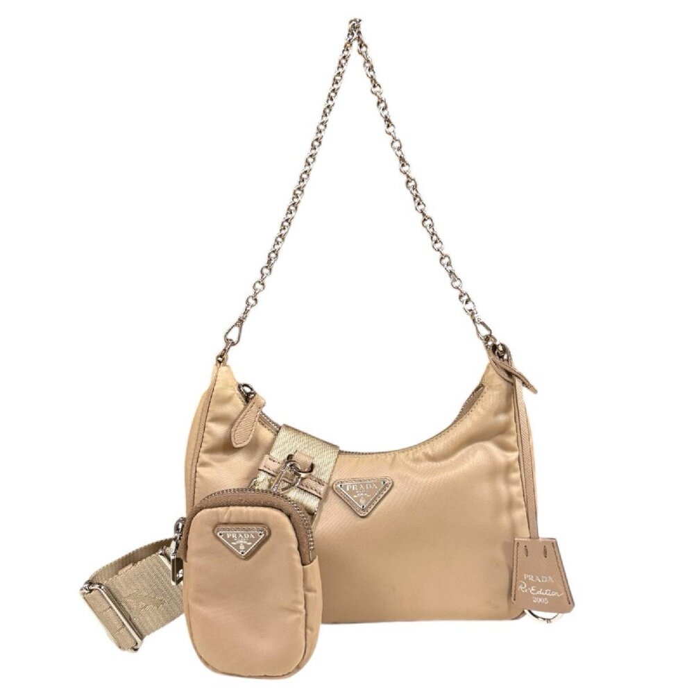 Prada Re Edition Shoulder Bag Beige